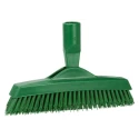 Vikan Hard Bristle Green Crevice Scrub Brush 225mm Width, 40mm Polyester Bristles 70402