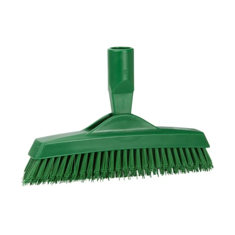 Vikan Hard Bristle Green Crevice Scrub Brush 225mm Width, 40mm Polyester Bristles 70402