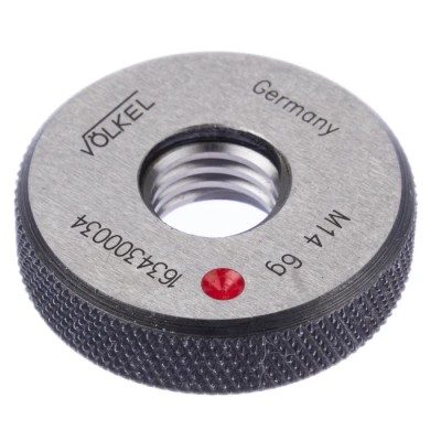 Volkel M14 x 2 Tapered Ring Gauge, 2 mm Pitch Diameter, 6g Tolerance 16343