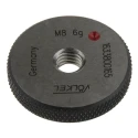 Volkel M8 x 1.25 Ring Gauge, 1.25 mm Pitch Diameter, Metric, Tapered, DIN ISO 1502 16338