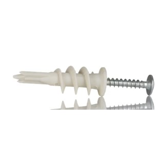 RS PRO White Nylon Plasterboard Fixing Length 40mm Maximum Fixing Thickness 10mm 177-6985
