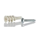 RS PRO White Nylon Plasterboard Fixing Length 40mm Maximum Fixing Thickness 10mm 177-6985