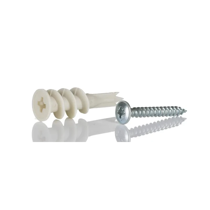 RS PRO White Nylon Plasterboard Fixing Length 40mm Maximum Fixing Thickness 10mm 177-6985