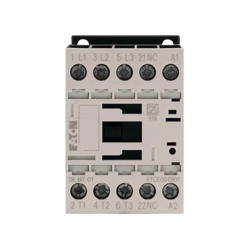 Eaton DILM Contactor 24V AC Coil, 3-Pole, 7 A, 3 kW Power Rating, 3 NO Contacts, 400V AC, DIN 276589 DILM7-01(24V50/60HZ)