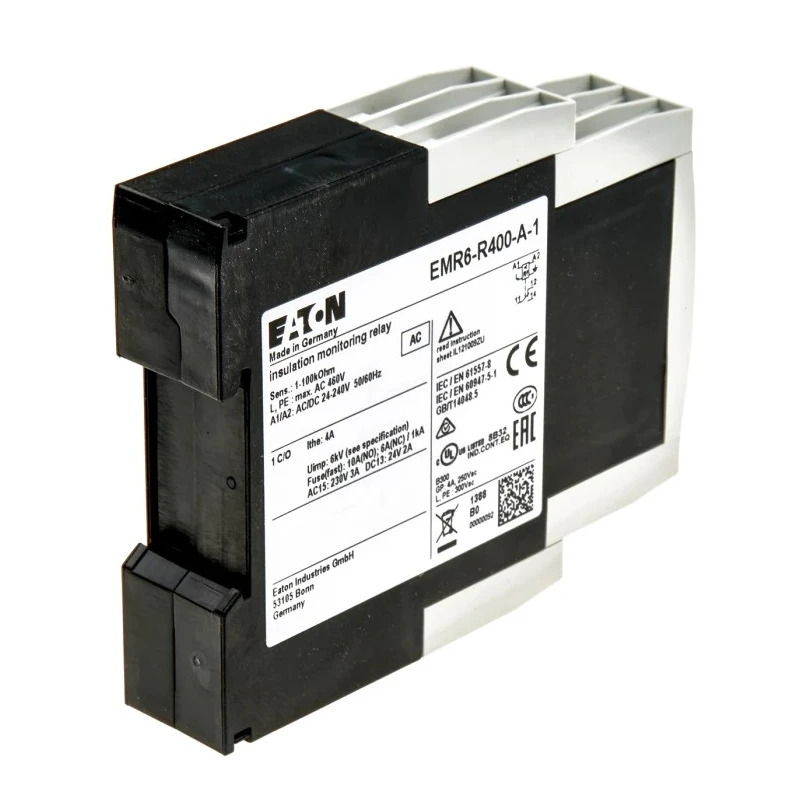 Eaton Monitoring Relay CO Contact Configuration DIN Rail Mount 24–240 V AC 184773 EMR6-R400-A-1
