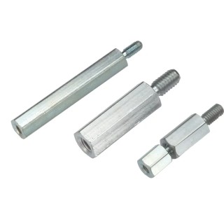 Wurth Elektronik M3 Spacer Stud Steel 20 mm Body, 6 mm Stud, Zinc Plated 971200321