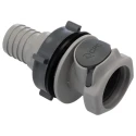 Colder Products Hose Connector 0.75 in ID Threaded Male Polypropylene Body Grey Color 4.2 bar Pressure HFCD161212
