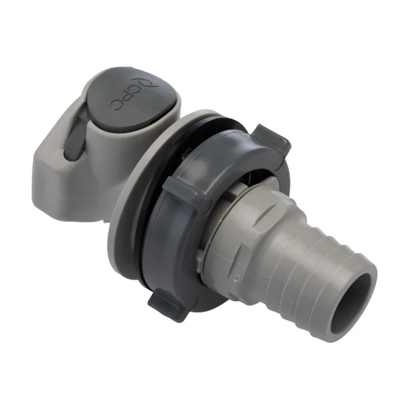 Colder Products Hose Connector 0.75 in ID Threaded Male Polypropylene Body Grey Color 4.2 bar Pressure HFCD161212