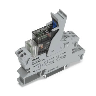 WAGO Interface Relay, 24V DC Coil, DPDT Contact Configuration, DIN Rail Mount, Silver Alloy Contacts 788-390