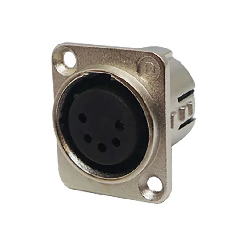 Deltron Panel XLR Connector, Straight Orientation, 50V Rated, Female 5-Way Silver Plated Contacts 716-0501