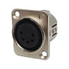 Deltron Panel XLR Connector, Straight Orientation, 50V Rated, Female 5-Way Silver Plated Contacts 716-0501