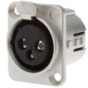 Deltron Panel XLR Connector, Straight Orientation, 5 Way, Female, Silver Plating, 50V ac, 7.5A Current 718-0500