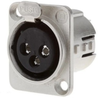 Deltron Panel XLR Connector, Straight Orientation, 5 Way, Female, Silver Plating, 50V ac, 7.5A Current 718-0500