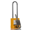 RS PRO Yellow 1-Lock Safety Lockout Padlock Steel Shackle 5 mm 73 mm Length 180-6818