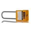 RS PRO Yellow 1-Lock Safety Lockout Padlock Steel Shackle 5 mm 73 mm Length 180-6818