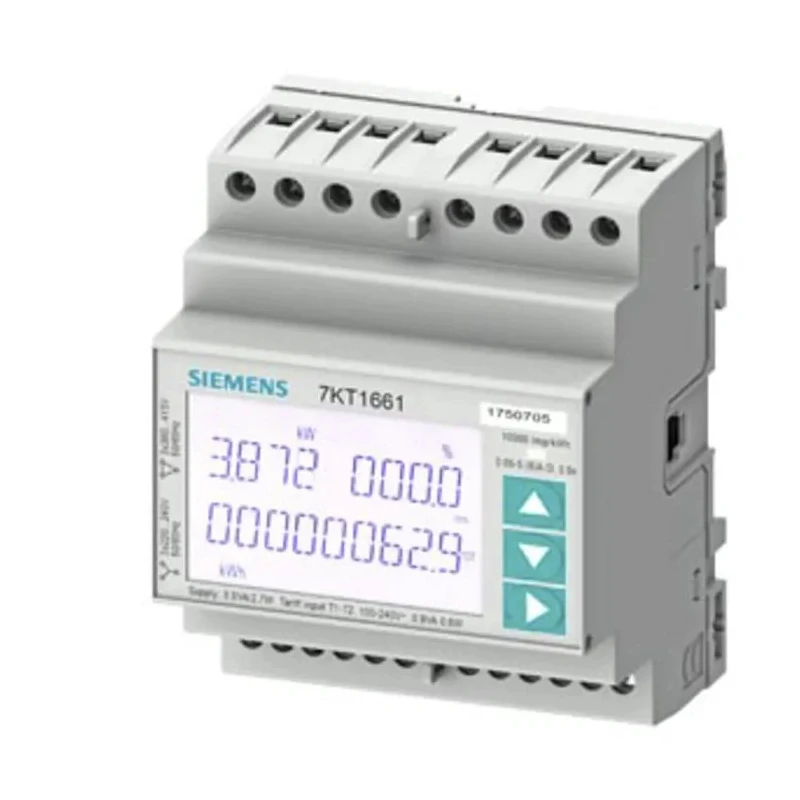 Siemens 3 Phase Digital LCD Energy Meter 7KT1672, 5A Rated Current, 90.6x72.3mm Cutout, Pulse Output