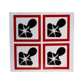 RS PRO Hazard & Warning Label GHS Hazardous to Health, White Gloss Polymeric Vinyl, English 100 x 100 mm 181-2254