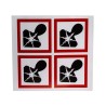 RS PRO Hazard & Warning Label GHS Hazardous to Health, White Gloss Polymeric Vinyl, English 100 x 100 mm 181-2254