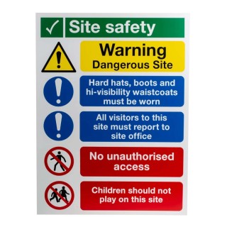 RS PRO Safety Poster Polypropylene English 400 mm x 300 mm 181-2228