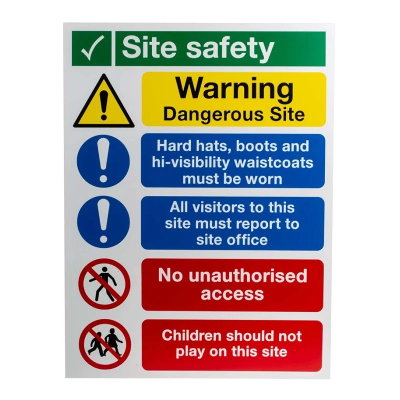 RS PRO Safety Poster Polypropylene English 400 mm x 300 mm 181-2228