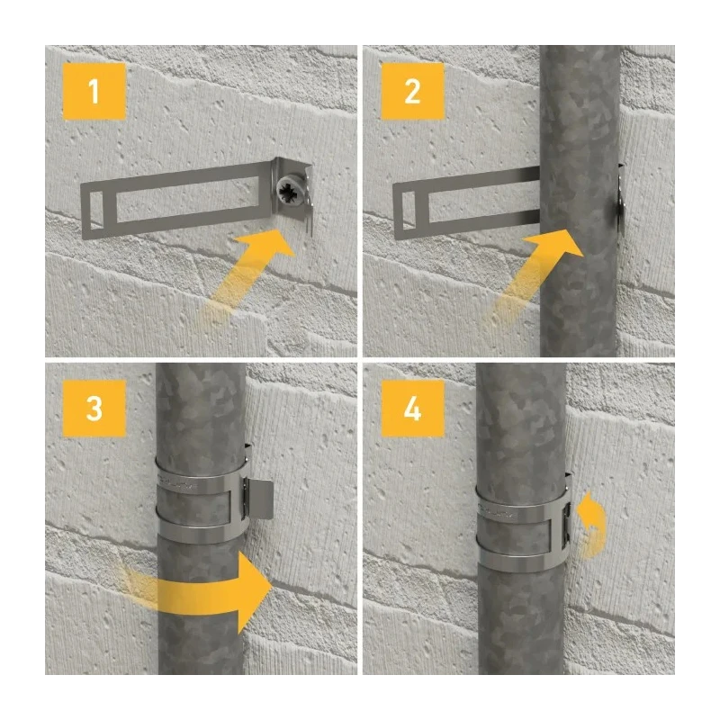 RS PRO Galvanised Steel Conduit Clip, Natural Finish, Model 182-3857