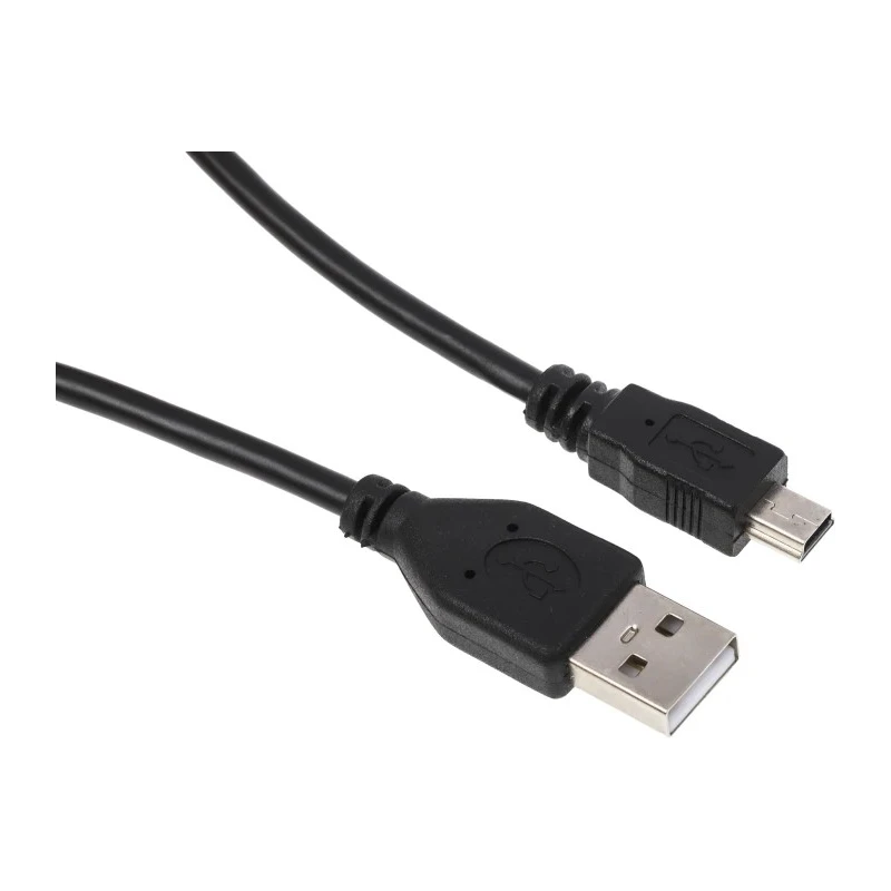 RS PRO IC Socket USB Cable Male USB Type A to Male Mini USB Type B Black 500 mm 182-8490