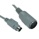 RS PRO Male PS/2 to Female Mini DIN KVM Cable, Grey PVC Jacket, 150mm Length 182-8516