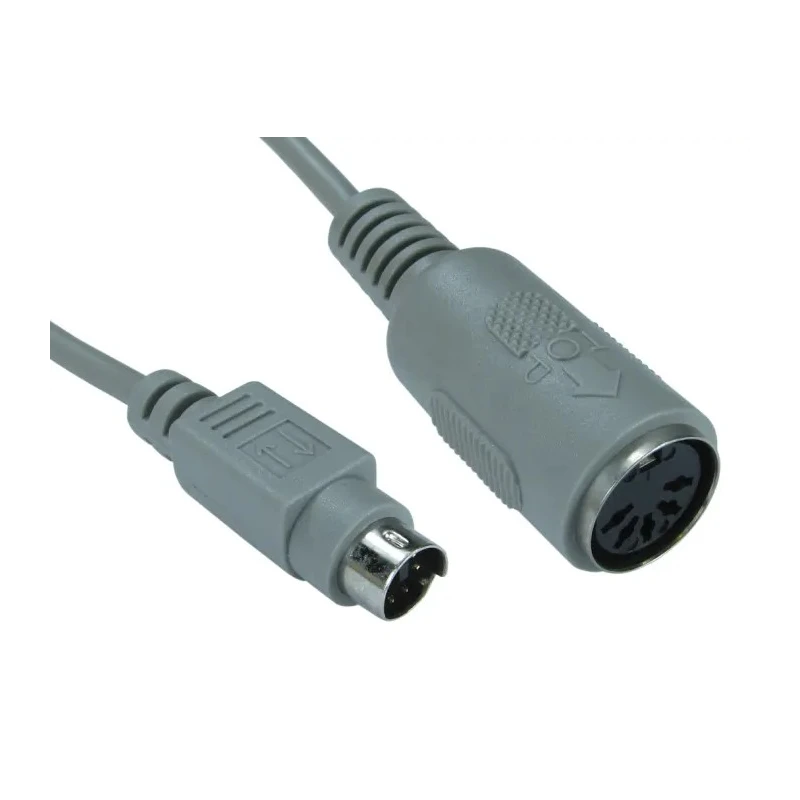 RS PRO Male PS/2 to Female Mini DIN KVM Cable, Grey PVC Jacket, 150mm Length 182-8516