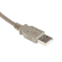RS PRO IC Socket USB Cable Male USB Type A to Male USB B USB 2.0 Grey 3m 182-8833