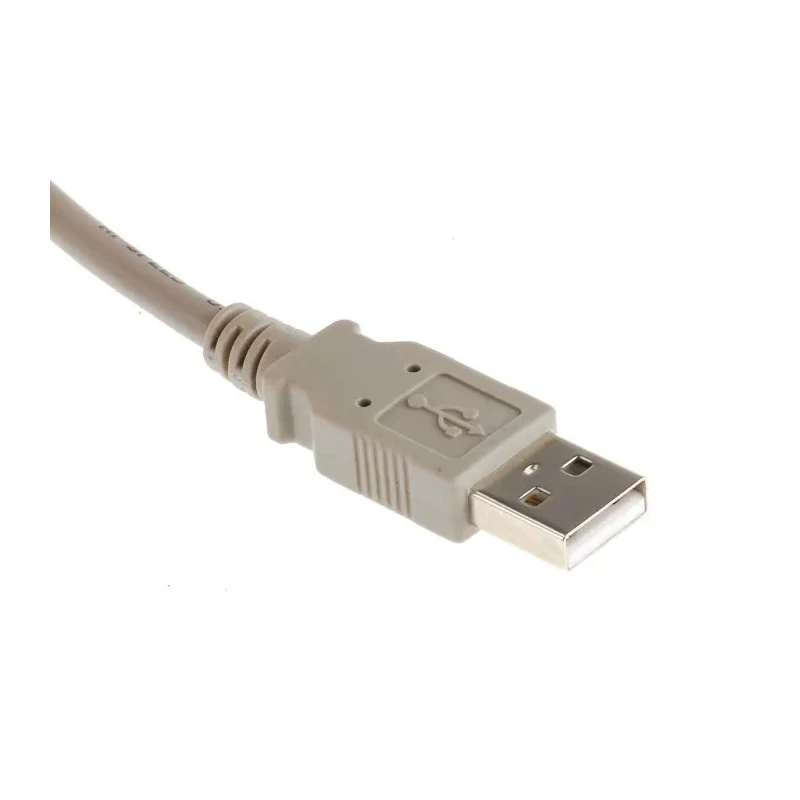 RS PRO IC Socket USB Cable Male USB Type A to Male USB B USB 2.0 Grey 3m 182-8833