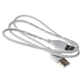 RS PRO IC Socket USB Cable Male USB Type A to Male USB Type A White 800 mm 182-8855