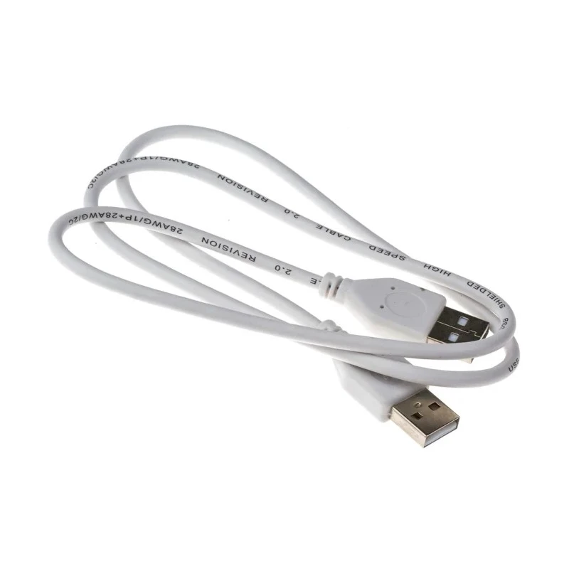 RS PRO IC Socket USB Cable Male USB Type A to Male USB Type A White 800 mm 182-8855