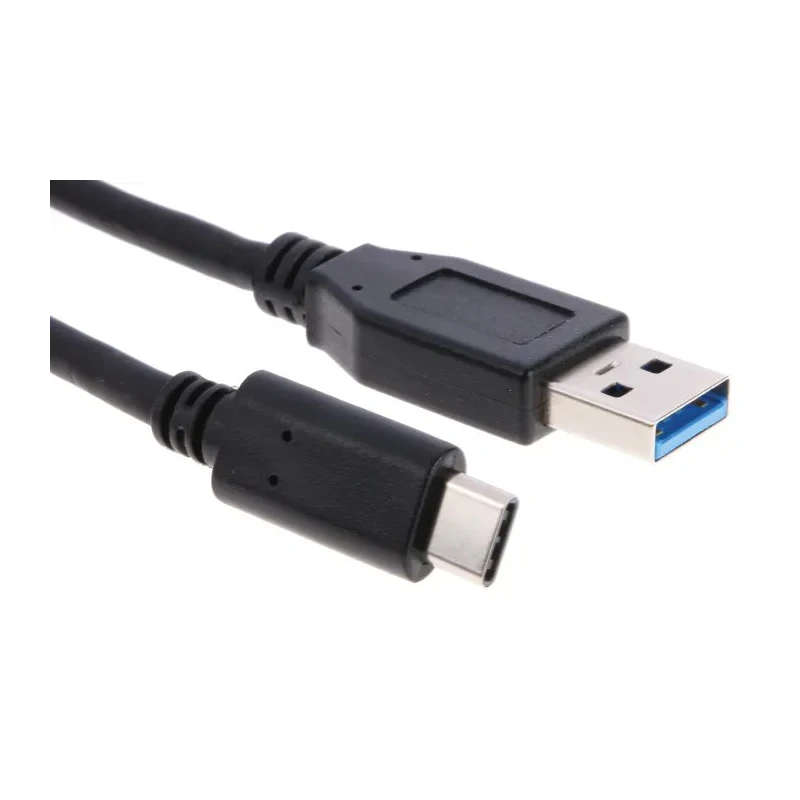 RS PRO IC Socket USB Cable Male USB Type C to Male USB 3.0 USB Type A Black 1m 182-8847