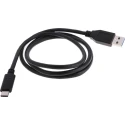 RS PRO IC Socket USB Cable Male USB Type C to Male USB 3.0 USB Type A Black 1m 182-8847