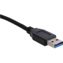 RS PRO IC Socket USB Cable Male USB Type C to Male USB 3.0 USB Type A Black 1m 182-8847