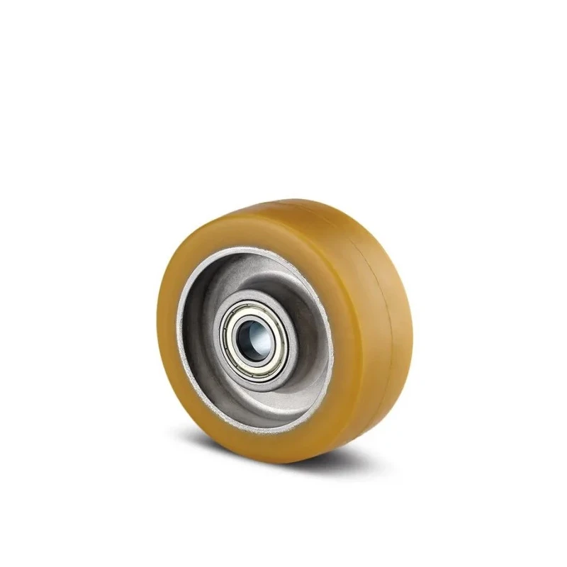 Tente Yellow Polyurethane Trolley Wheel Load Capacity 600 kg, Wheel Diameter 100 mm, Wheel Width 40 mm, Bore ITP100X40-8