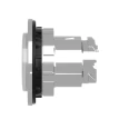Schneider Electric Push Button Head 30 mm Cutout White Maintained Metal IP66 IP69K IP67 ZB4FH13