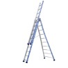 TUBESCA Aluminium 3-Section Ladder with 6.85 m Extended Height and 3.49 m Closed Height Model 02443610