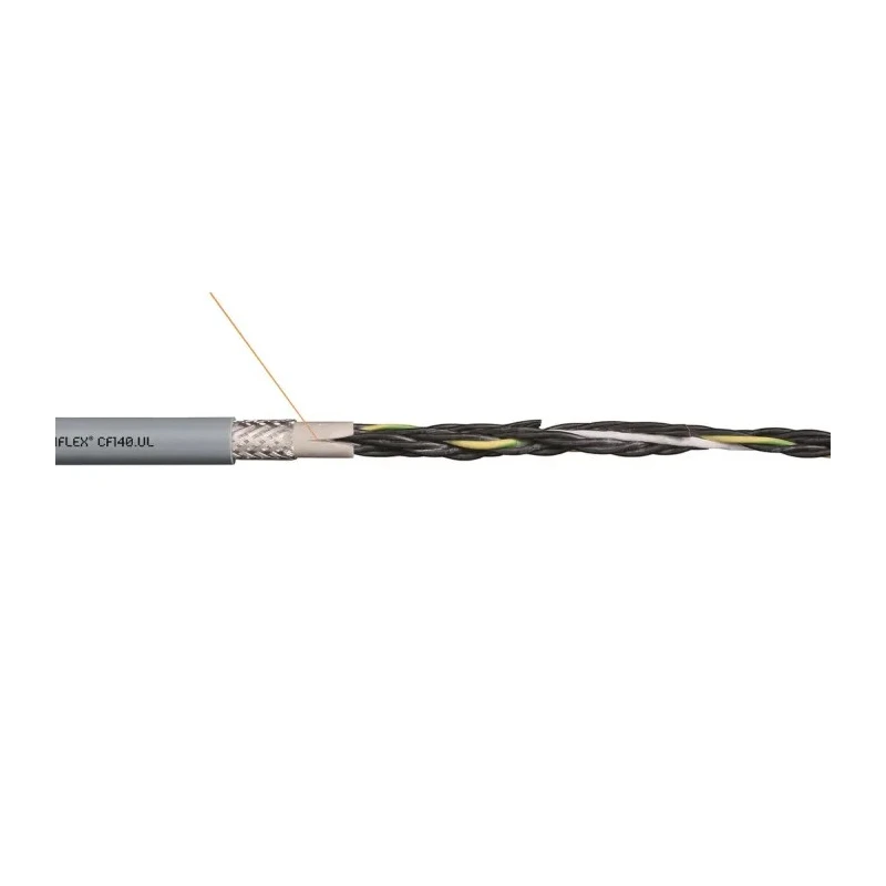 Igus Chainflex CF140.UL Screened Armoured Control Cable 4 Cores 2.5mm² 14 AWG 25m Grey PVC Sheath CF140.25.04.UL