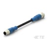 TE Connectivity Sensor Actuator Cable Male/Female 4-Way Straight to 4-Way Straight 500 mm 250V IP67 T4162123004-001