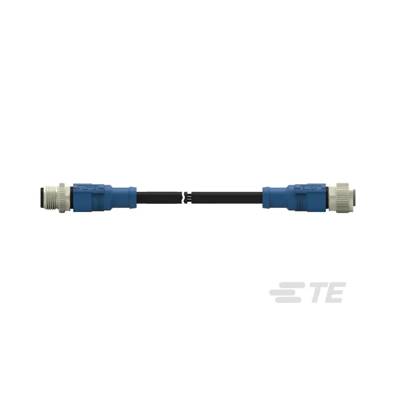 TE Connectivity Sensor Actuator Cable Male/Female 4-Way Straight to 4-Way Straight 500 mm 250V IP67 T4162123004-001