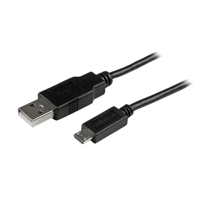 StarTech.com USB 2.0 Male USB 2.0 Type A to Male Micro USB Type B Cable Black 1m USBAUB1MBK