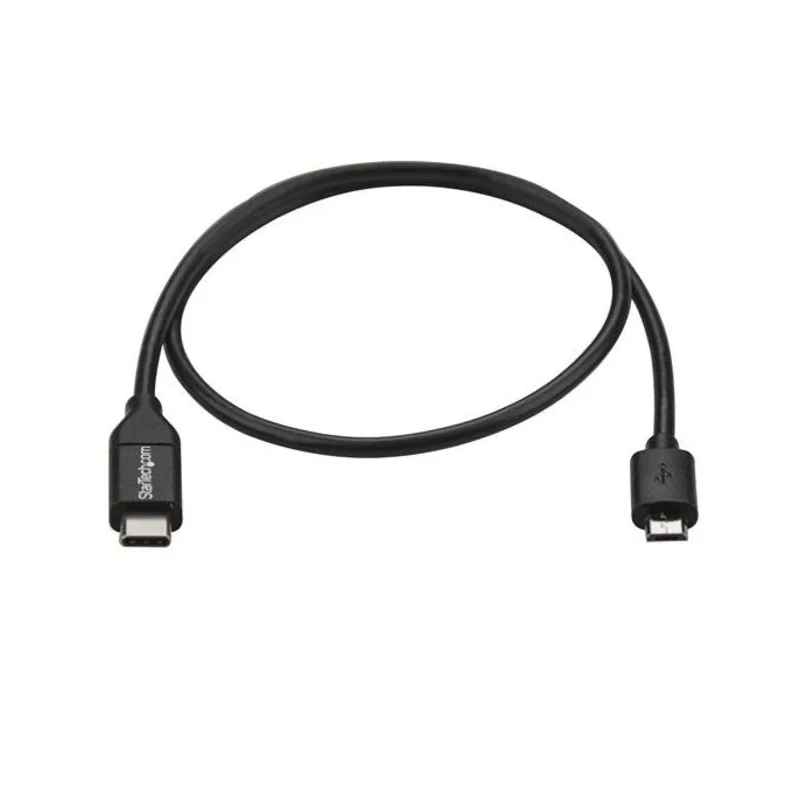 StarTech.com USB 2.0, Male USB Type C to Male Micro USB Type B Cable, Black Jacket, 500 mm USB2CUB50CM