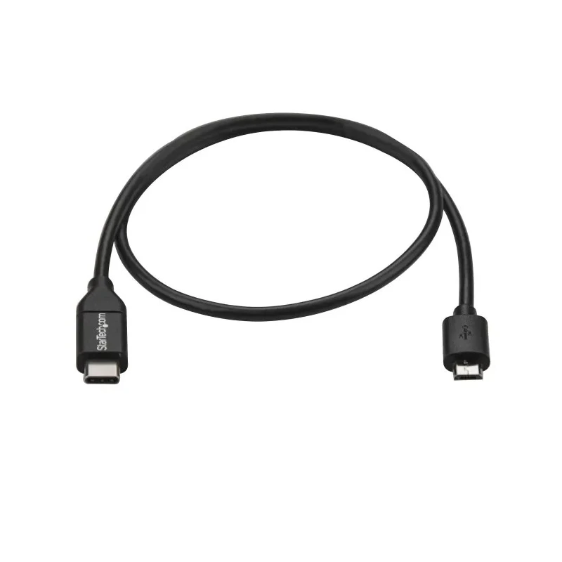 StarTech.com USB 2.0, Male USB Type C to Male Micro USB Type B Cable, Black Jacket, 500 mm USB2CUB50CM
