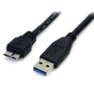 StarTech.com USB 3.0 Male USB Type A to Male Micro USB Type B Cable Black 500mm USB3AUB50CMB