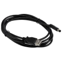 StarTech.com USB 2.0 Male USB 2.0 Type A to Male Barrel Power Cable Black 2 m USB2TYPEM2M