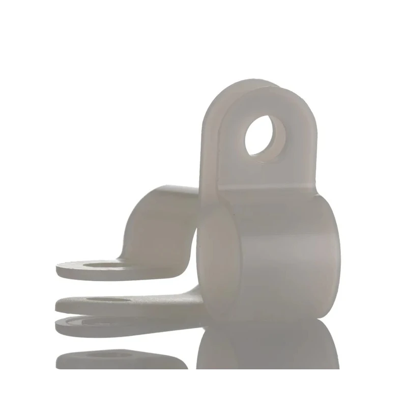 HellermannTyton Polyamide P-Clip Natural Colour 9.5 mm ID, 4.2 mm Mounting Hole Diameter 211-60059 H5P-PA66-NA