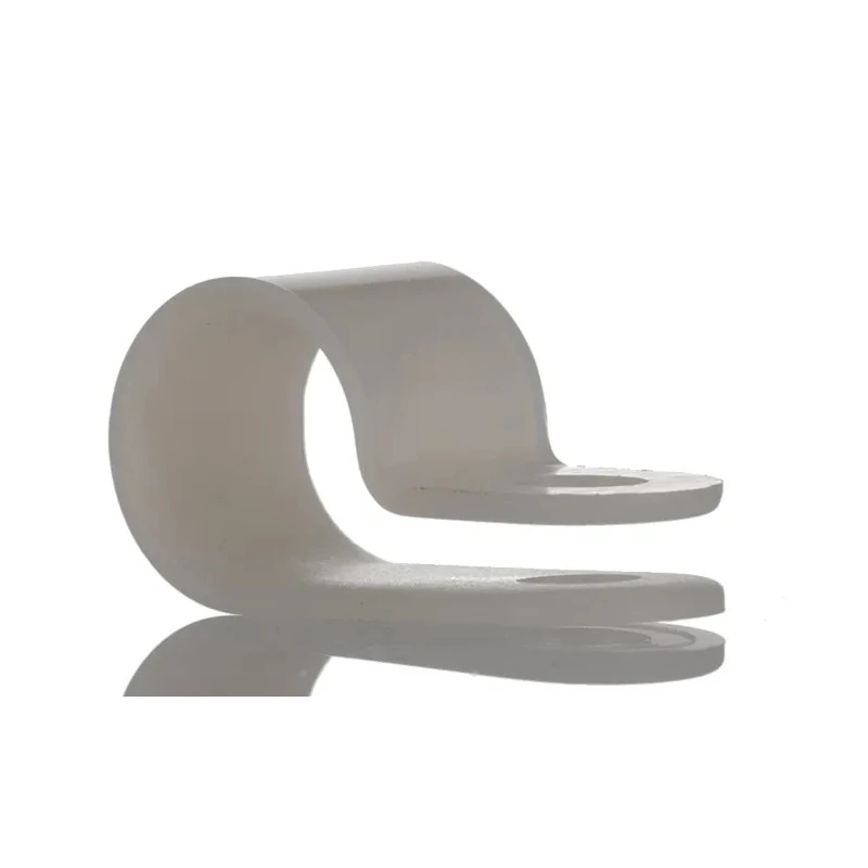 HellermannTyton Polyamide P-Clip Natural Colour 9.5 mm ID, 4.2 mm Mounting Hole Diameter 211-60059 H5P-PA66-NA