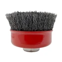 RS PRO Steel Crimp Wire Abrasive Cup Brush, 14 mm Diameter, Face Width 100 mm, Max Speed 8500 rpm, Model 188-4128