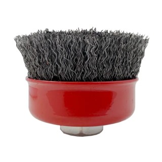 RS PRO Steel Crimp Wire Abrasive Cup Brush, 14 mm Diameter, Face Width 100 mm, Max Speed 8500 rpm, Model 188-4128
